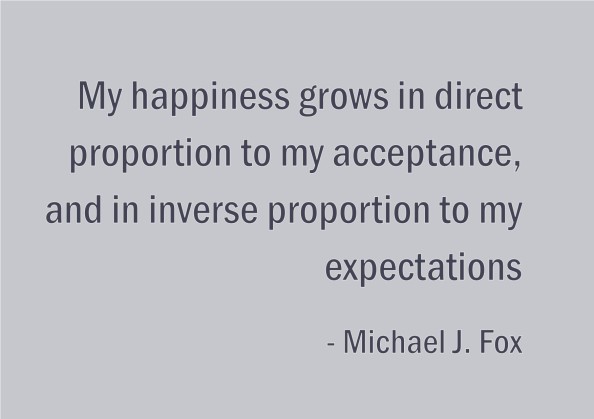 Expectation quote - Michael J Fox